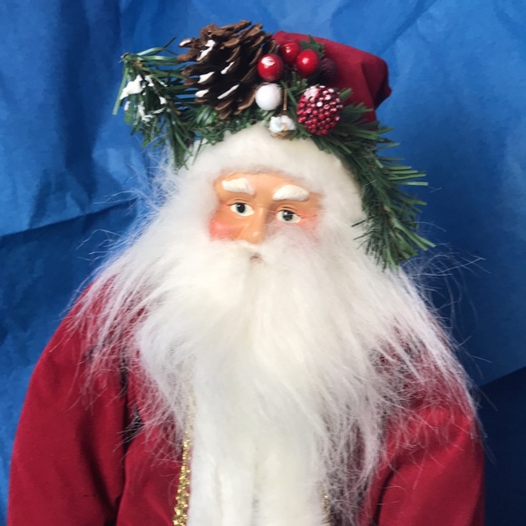 Vintage handmade Santa tree topper - Picture 2 of 11